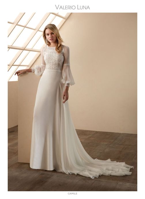 Manga ranglan top vestido novia